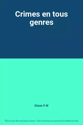 Couverture du produit · Crimes en tous genres