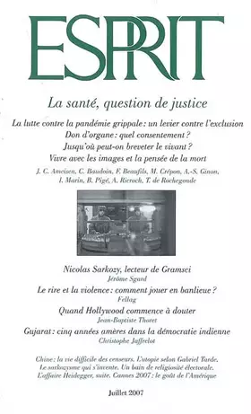 Couverture du produit · Revue Esprit la santé, question de justice