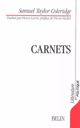 Couverture du produit · CARNETS. Choix portant sur les années 1794-1808