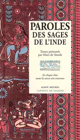 Couverture du produit · Paroles des sages de l'Inde