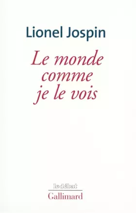 Couverture du produit · Le Monde comme je le vois
