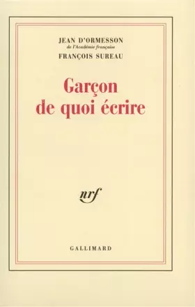 Couverture du produit · Garçon, de quoi écrire