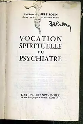 Couverture du produit · Vocation spirituelle du psychiatre