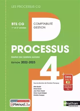 Couverture du produit · Processus 4 - Gestion des relations sociales - BTS CG 1re et 2e années - Coll. Les Processus CG