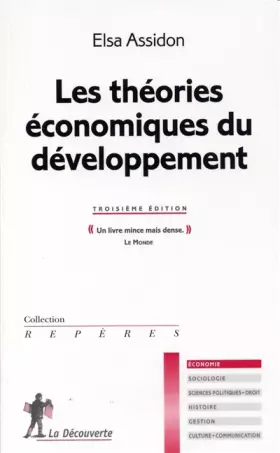 Couverture du produit · Les théories économiques du développement