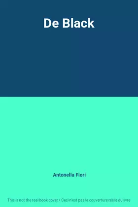 Couverture du produit · De Black