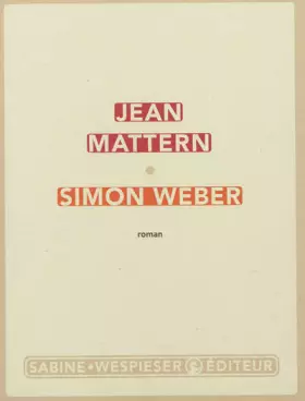 Couverture du produit · Simon Weber