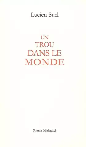 Couverture du produit · Un trou dans le monde