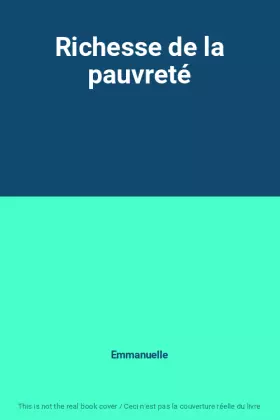 Couverture du produit · Richesse de la pauvreté
