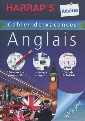 Couverture du produit · Harrap's 100% jeux Anglais: Cahier de vacances adulte