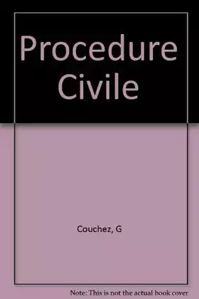 Couverture du produit · Procédure civile, 7ème édition 1992