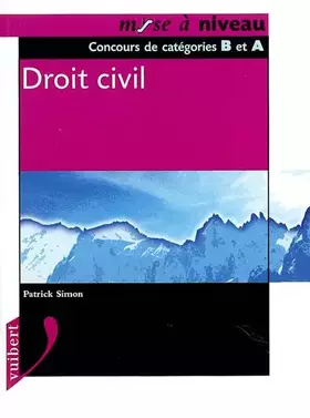 Couverture du produit · Droit civil: Catégories A et B