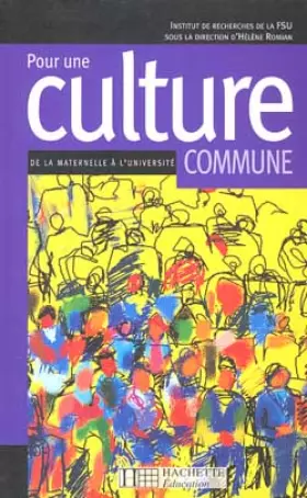 Couverture du produit · Pour une culture commune