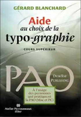 Couverture du produit · Aide au choix de la typographie