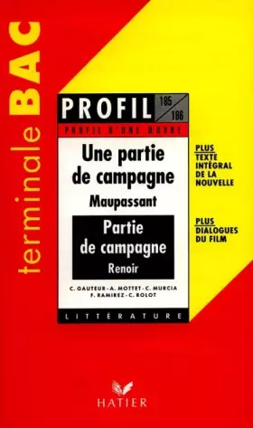 Couverture du produit · Profil d'une oeuvre : Jean Renoir-Guy de Maupassant, Une partie de campagne