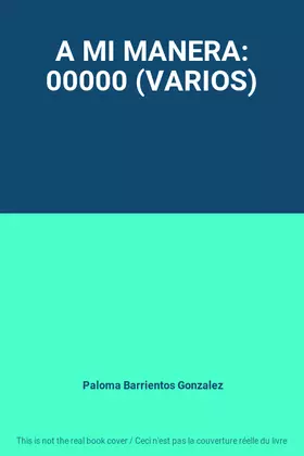 Couverture du produit · A MI MANERA: 00000 (VARIOS)