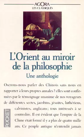 Couverture du produit · ORIENT MIROIR DE PHILOSOPHIE
