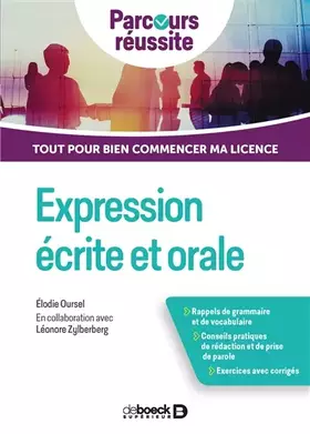 Couverture du produit · Expression écrite et orale: Tout pour bien commencer ma licence