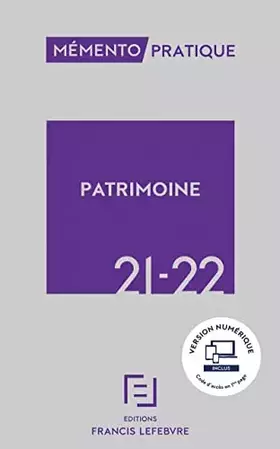Couverture du produit · Mémento Patrimoine 2021 2022