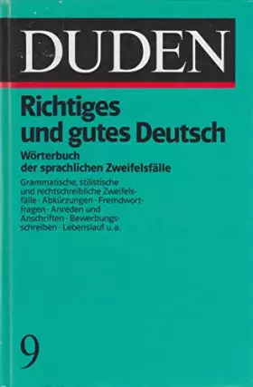 Couverture du produit · Duden Richtiges Und Gutes Deutsch