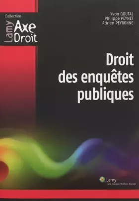 Couverture du produit · Droit des enquêtes publiques
