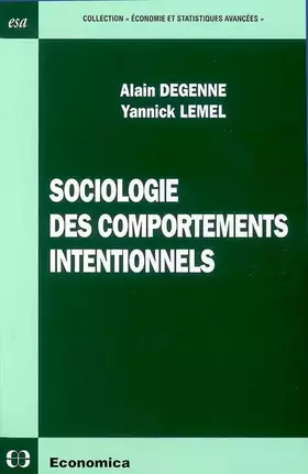 Couverture du produit · Sociologie des comportements intentionnels