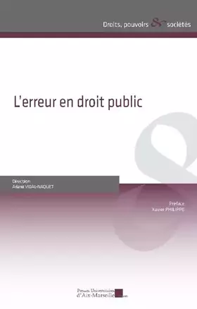 Couverture du produit · L'erreur en droit public
