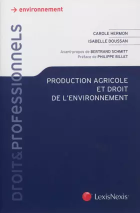 Couverture du produit · Production agricole et droit de l'environnement