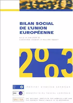 Couverture du produit · Bilan social de l'Union européenne 2003: Cinquième rapport annuel