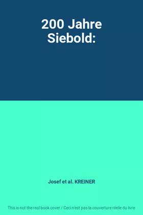 Couverture du produit · 200 Jahre Siebold: