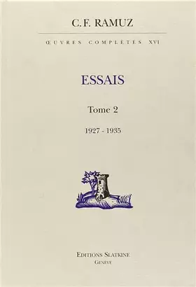 Couverture du produit · Oeuvres Completes Vol 16. Essais T2. 1927-1935
