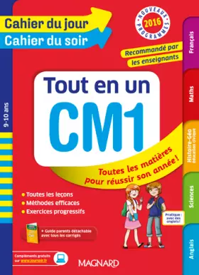 Couverture du produit · Cahier du jour/Cahier du soir Tout en Un CM1 - Nouveau programme 2016