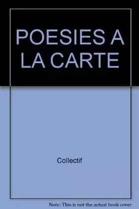 Couverture du produit · Poésies à la carte
