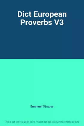 Couverture du produit · Dict European Proverbs V3
