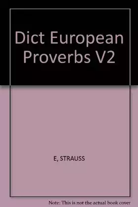 Couverture du produit · Dict European Proverbs V2