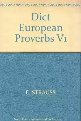 Couverture du produit · Dict European Proverbs V1