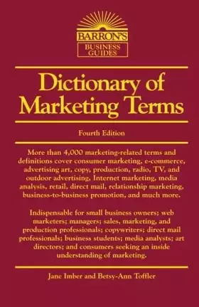 Couverture du produit · Dictionary of Marketing Terms