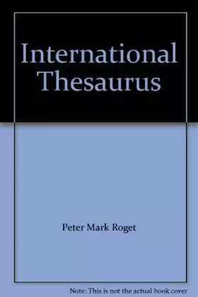 Couverture du produit · International Thesaurus
