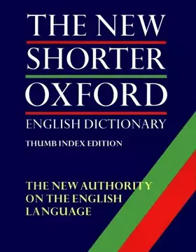 Couverture du produit · The New Shorter Oxford English Dictionary