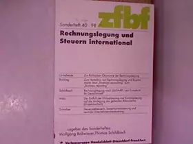 Couverture du produit · Rechnungslegung und Steuern international