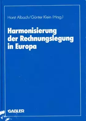 Couverture du produit · Harmonisierung der Rechnungslegung in Europa