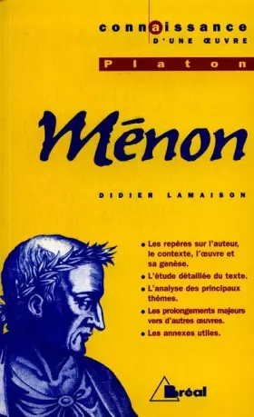 Couverture du produit · Menon - platon