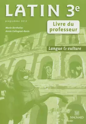 Couverture du produit · Latin 3e - Livre du professeur