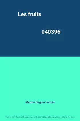 Couverture du produit · Les fruits                                                                                    040396