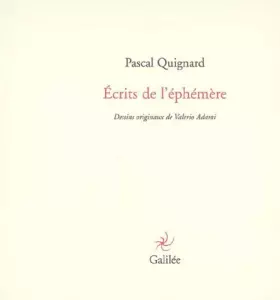 Couverture du produit · Écrits de l'éphémère (0000)