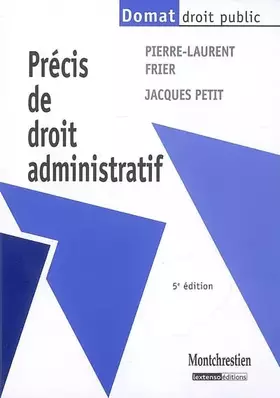 Couverture du produit · Précis de droit administratif