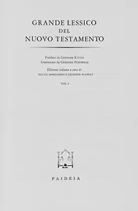 Couverture du produit · Grande lessico del Nuovo Testamento (Vol. 1)