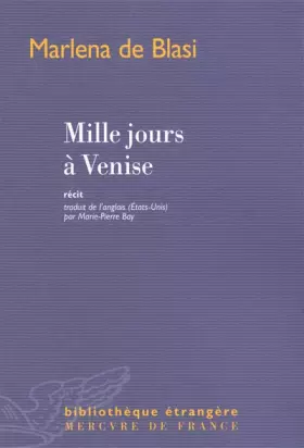 Couverture du produit · Mille jours à Venise