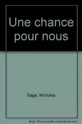 Couverture du produit · Une chance pour nous