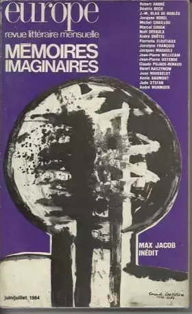 Couverture du produit · Revue europe 662-663. juin-juillet 1984. mémoires imaginaires
